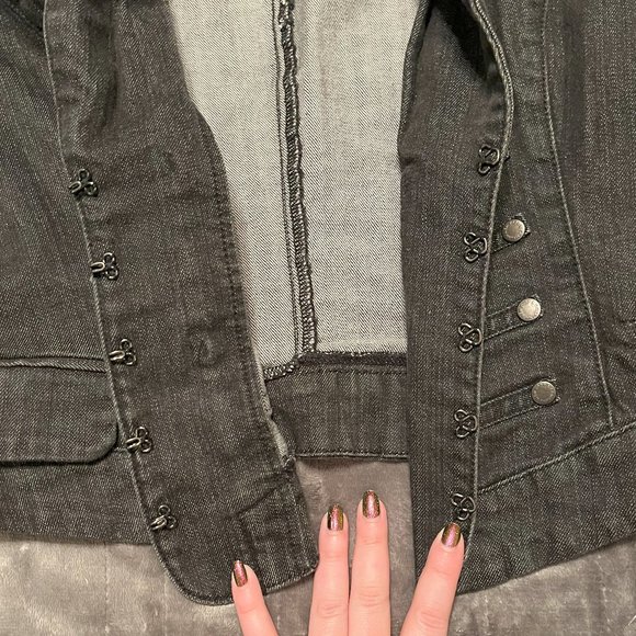 New York & Company Charcoal Gray Denim Blazer - Picture 10 of 10